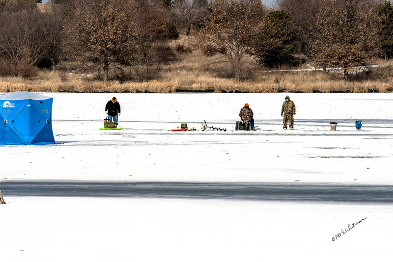 The winter weather is in full swing and so are the fishermen. There were a number of people enjoying the afternoon and more will becoming as the holiday approaches.
An image may be purchased at http://edward-peterson.artistwebsites.com/featured/ice-fishing-starts-edward-peterson.html