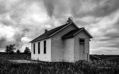 An early Iowa schoolhouse located in Corning, IA and is part of the preservation of French Icarian Village. It wasn't too long after that the thunder showers started.
An image may be purchased at http://edward-peterson.artistwebsites.com/featured/icarian-schoolhouse-edward-peterson.html