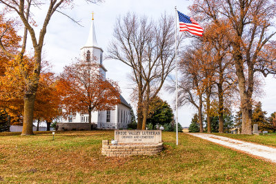 One of the great things about driving the Iowa country side, any time of the year, are the country churches you encounter. There is usually a cemetery very near which outlines the history of the area. Autumn just makes them pop!

An image may be purchased at http://edward-peterson.pixels.com/featured/swede-valley-lutheran-church-edward-peterson.html
