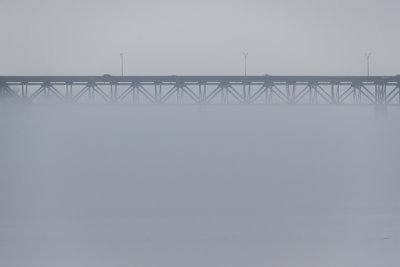 Irondequoit Bay Bridge in Fog  West Webster NY  012117  taken by Liz.jpg
