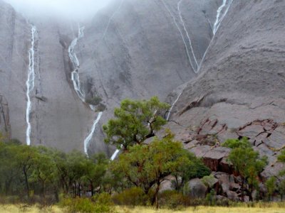 Uluru on a rainy day