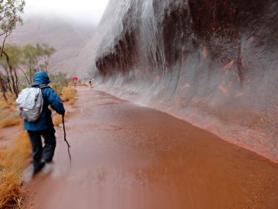 Uluru on a rainy day