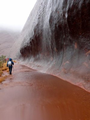 Uluru on a rainy day