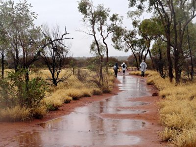 Uluru on a rainy day