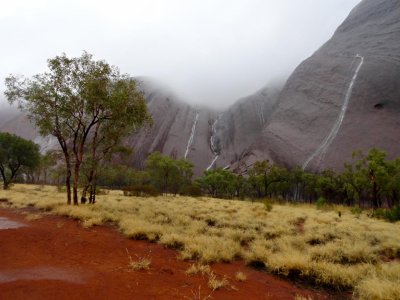 Uluru on a rainy day