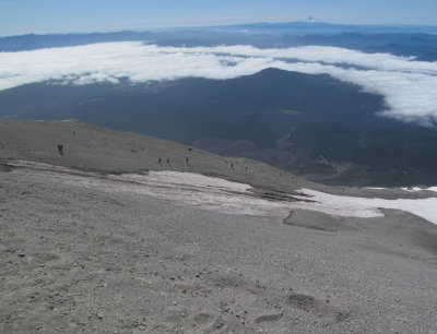 Looking down from the summit