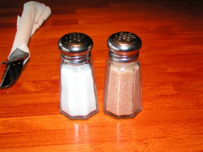 This is what you would call a set of salt and seasoning shakers.

Pepper is yet another one of those things, like ice, that just doesnt get to see too much use in Iceland.