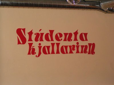 This is the name of the bar.  It translates to Student Cellar.