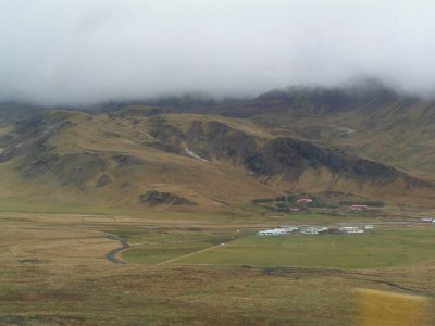 A picture of some of the scenery along the way back to Reykjavik.
Notice the steam on the hillsides.