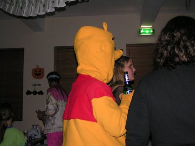 

This drunken Pooh was the winner of the costume contest.