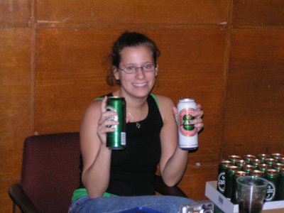 It would appear that Courtney only smiles with beer in hand.