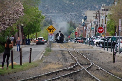 Returning train from a distance