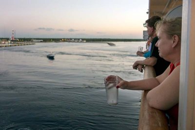 Sailing out from Cozumel