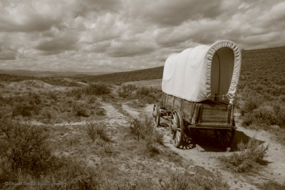 Wagon on the Oregon Trail 