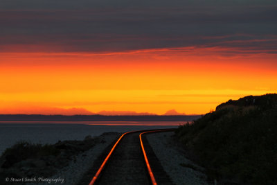 Alaskan sunset and RxR tracks. July 2016-2.jpg