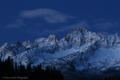 Sawtooth Mtns in dawn's first light