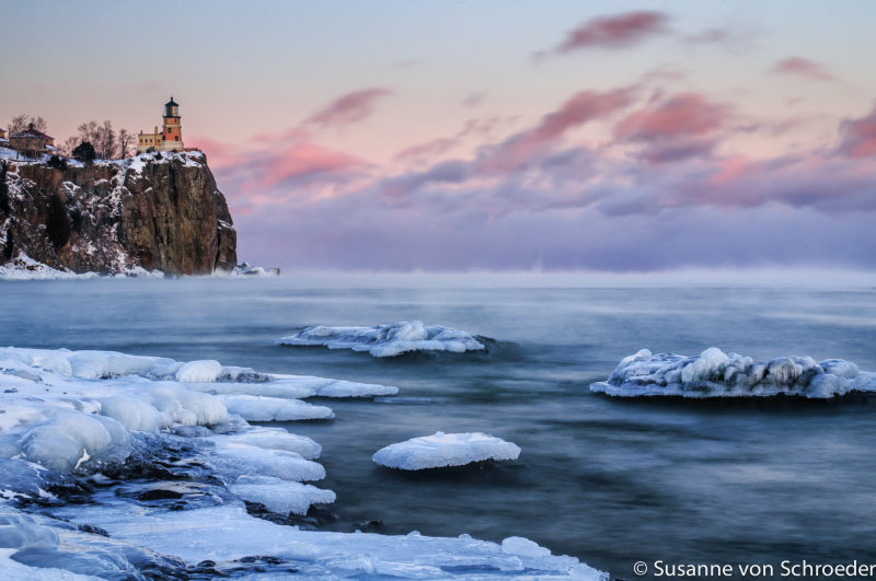 Split Rock Lighthouse at sunset