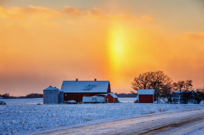 Sun Dogs w. barn