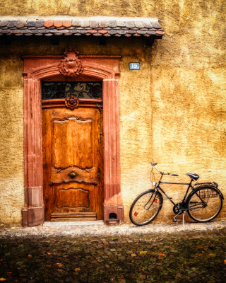 door & bicycle