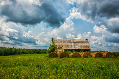 Wisconsin barn on a summer day