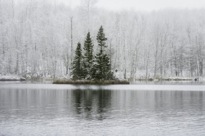 Audie Lake, first snow