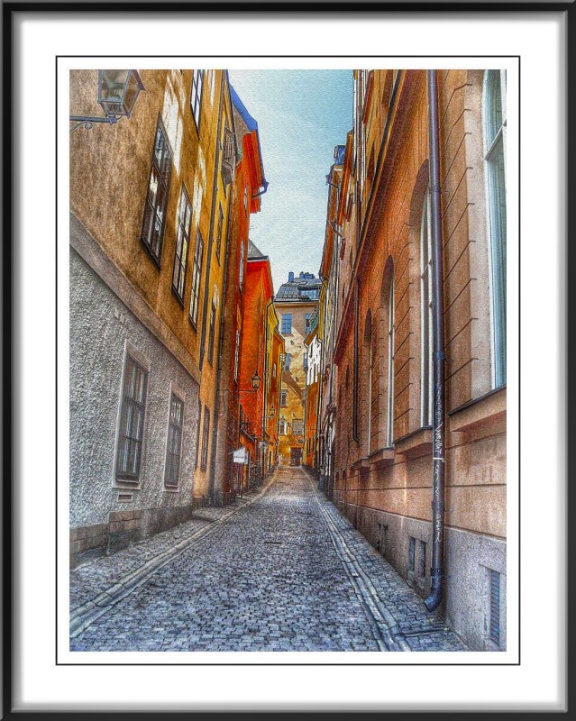 A narrow street in the old town...