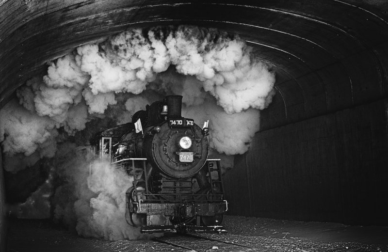 Steam in the snow