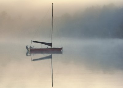 Lake Wentworth in the  in early morning mist Version 2