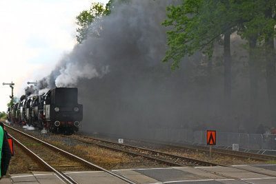 Parade of eight locomotives together