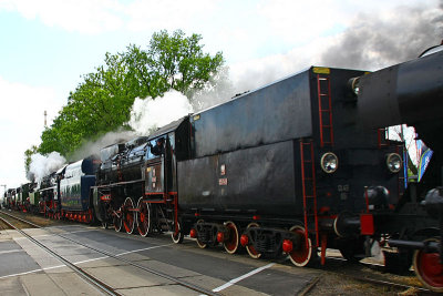 Locomotives return back to the station
