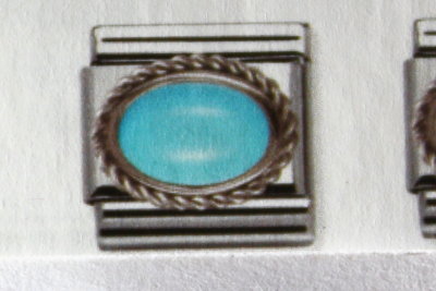 Turquoise oval natural hard stone and steling silver - NM03050906.JPG
