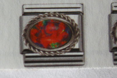 Red opal oval natural stone and sterlin silver - NM03050908.JPG