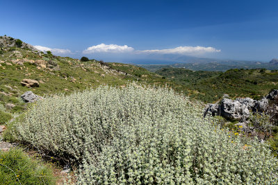 The highlands near Topolia with Kissamos Bay far behind