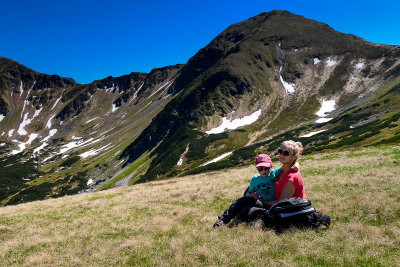 Aneta and Alex, Wolowiec 2064m behind, West Tatra