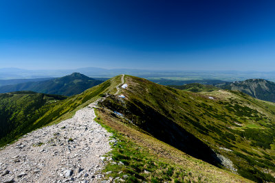 Rakon 1879m and Osobita 1687m far behind on the left, West Tatra