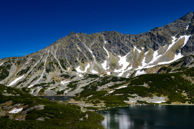 The Great Polish Lake 1664m with Opalony Wierch 2115m behind, Five Polish Lakes Valley, High Tatra