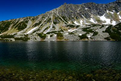 The Foremost Polish Lake 1669m with Opalony Wierch 2115m behind, Five Polish Lakes Valley, High Tatra