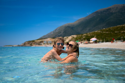 Alex and Aneta, Drymades Beach, Dhërmi