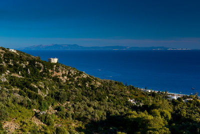 View towards Corfu Island, Dhërmi Village