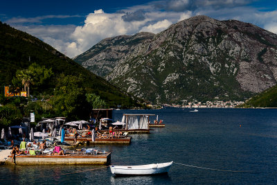 Bay of Kotor with Perast far behind