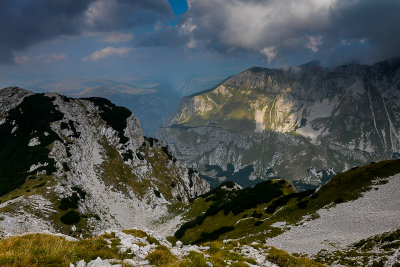 Gruda 2302m and Planinica 2330m from Prutas ascent, Durmitor NP