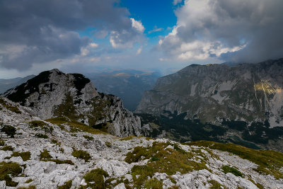 Gruda 2302m and Planinica 2330m from Prutas ascent, Durmitor NP
