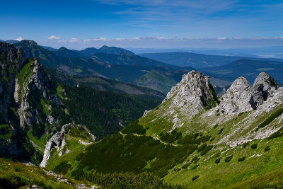Maly Giewont 1735m from Wyznia Kondracka Pass 1765m, West Tatra