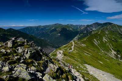 The main West Tatra ridge towards Kondracka Kopa 2005m from the nearby of Kasprowy Wierch 1987m