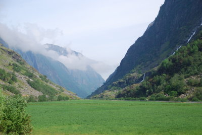 Valley along the road