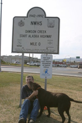Sasha and I at Mile 0 Alaska Highway (IMG_9989.JPG)