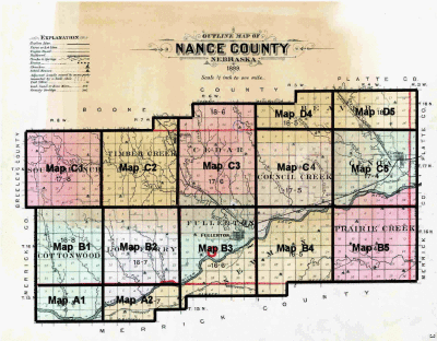 Index of 1899 Nance County Township Maps