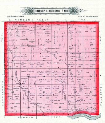 Map B2 Township 15-16N Range 7W-Horse Creek. Loup Rive. Mare Creek, Colt Creek