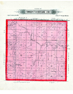 Map C1 Township 17-18N Range 8W-Olive PO, Timber Creek