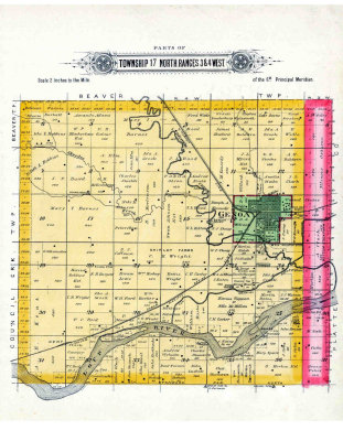 Map C5 Township 17N Range 3-4W-Genoa, Loup River, Skeedee Creek, Beaver Creek